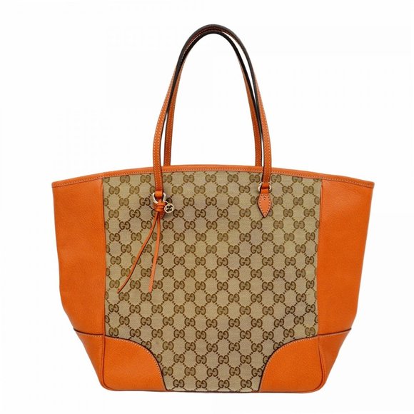 Gucci Tote Bag GG Canvas 323671 Brown Orange Women's - Picture 1 of 10